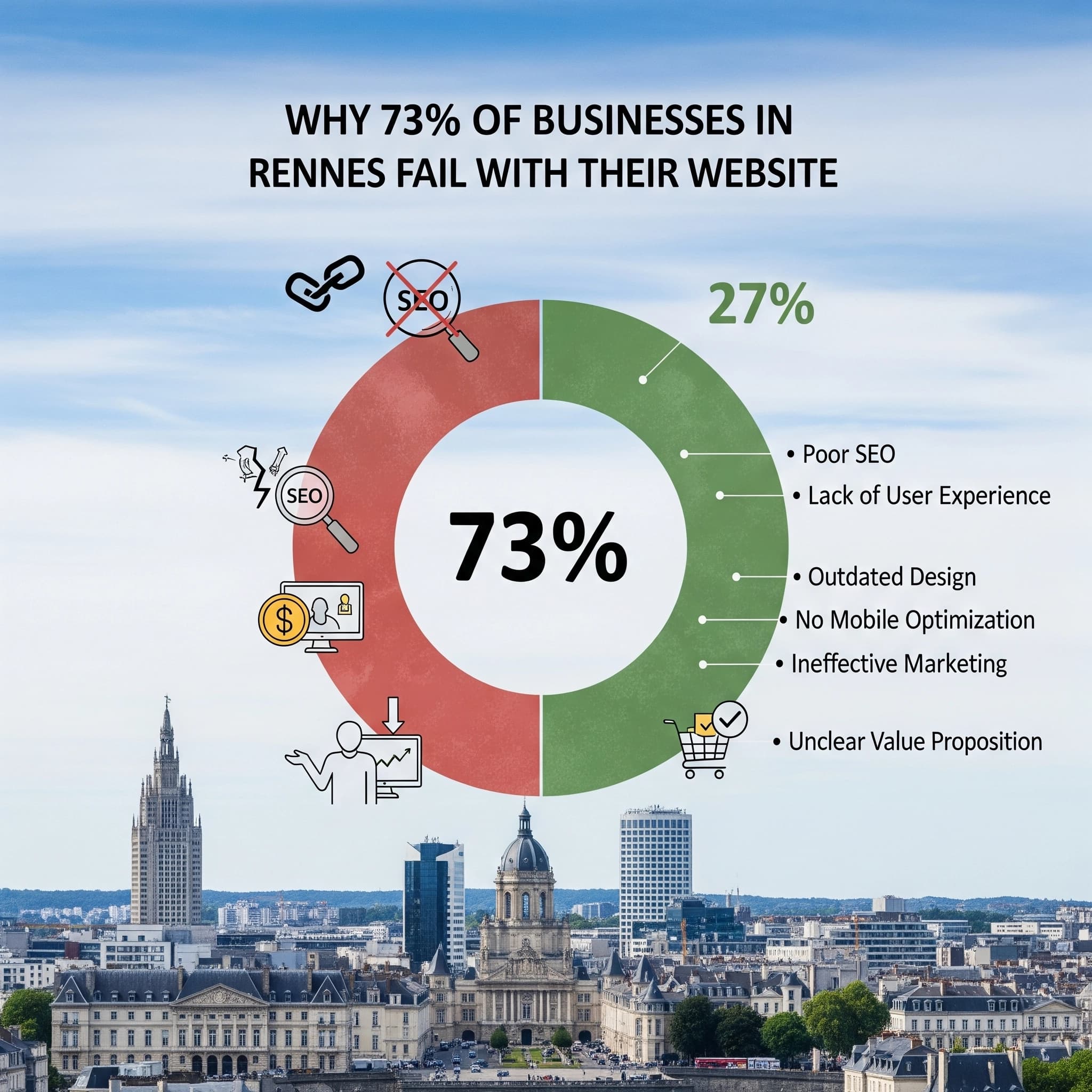 Pourquoi 73% des Entreprises de Rennes Échouent avec leur Site Web
